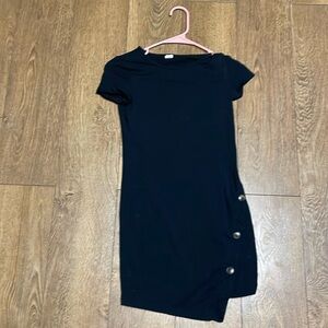 Black knee length dress